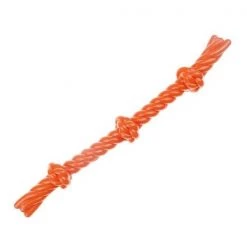 Infinita Infinity ZD2056 69 TPR 3 Knot Rope Dog Toy; Orange