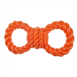 Infinita Infinity ZD2058 69 TPR Tug Rope Dog Toy Figure 8; Orange
