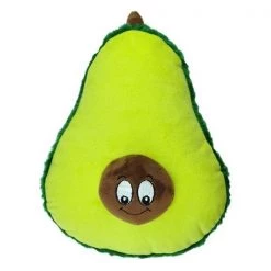 Chomper ZD2180 12 15 Food Junkeez Avocado Plush Dog Toy - Small