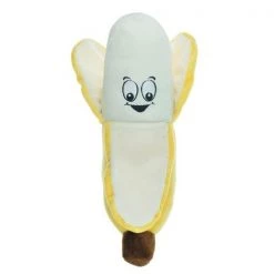 Chomper ZD2198 12 22 Food Junkeez Banana Plush Dog Toy - Small