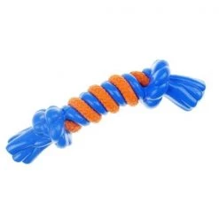 Infinita Infinity ZD2068 12 19 TPR & Rope Bone Toy; Blue - Small