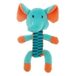 Chomper ZD1911 01 Plush Ballistic Twister Elephant Pet Toy