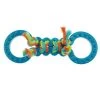 Chomper ZD1920 01 TPR Figure 8 with Rope Dog Toy; Blue