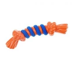 Infinita Infinity ZD2068 12 69 TPR & Rope Bone Toy; Orange - Small