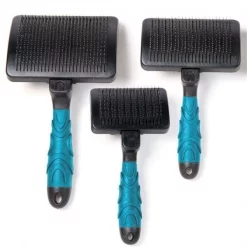 Master Grooming Tools TP0352 15 19 Self Cleaning Slicker Brush; Blue - Medium