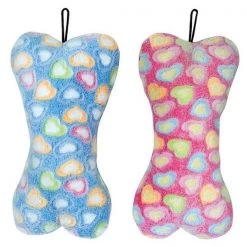 Zanies ZA1901 12 75 7.5 in. Sweetheart Snuggle Bone Pet Toy; Pink
