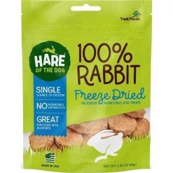 Hare 41305825 2.25 oz 100 Percent Rabbit Frizzled Jerky for Dog