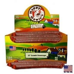 Happy Howie 50952134 Lamb Sausage for Dogs; 12 in. Bulk - Pack of 36