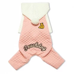 Touchdog HD7PKSM Fashion Designer Pet Dog Hooded Sweater; Pink & White - Small