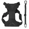 Pet Life HA9BKXS Road to Safety Pet Dog Car Harness with Detachable Swivel Hook; Black - Extra Small