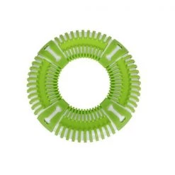 Petpurifiers Flex Bark Flexible Frisbee Fetch Dog Toy; Green - One Size