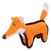 Pet Life DT28OR Foxy Tail Quilted Plush Animal Squeak Chew Tug Dog Toy; Orange - One Size