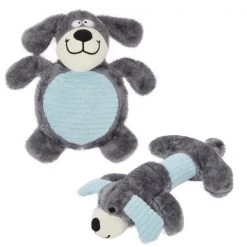 Petpurifiers Cozy Play Plush Chew Dog Toy; Grey & Blue - Set of 2; One Size