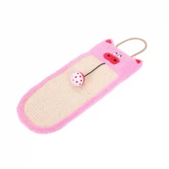 Petpurifiers Sisal & Jute Hanging Carpet Kitty Cat Scratcher Lounge with Toy; Pink - One Size