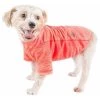 Pet Life TSHL5ORXL Active Warf Speed Heathered Ultra-Stretch Sporty Performance Dog T-Shirt; Neon Orange Heather & Pink - Extra Large