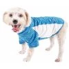 Pet Life TSHL5BLLG Active Warf Speed Heathered Ultra-Stretch Sporty Performance Dog T-Shirt; Blue Heather & White - Large