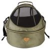 Pet Life B100GNMD Air-Venture Dual-Zip Airline Approved Panoramic Circular Travel Pet Dog Carrier; Olive Green - One Size
