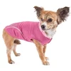 Pet Life HDHL1PKLG Active Pull-Rover Premium 4-Way Stretch Two-Toned Performance Sleeveless Dog T-Shirt Tank Top Hoodie; Pink - Large