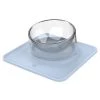 Natural Life Pet Products Pet Life S15BL Surface Anti-Skid & Anti-Spill Curved & Clear Removable Pet Bowl; Blue - One Size