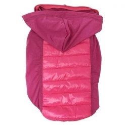 Natural Life Pet Products Pet Life 61PKLG Apex Lightweight Hybrid 4-Season Stretch & Quick-Dry Dog Coat with Pop Out Hood; Pink - Large