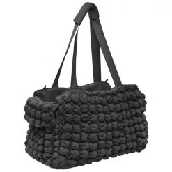 Natural Life Pet Products Pet Life B102BK Bubble Vogue Ultra-Plush Fashion Designer Pet Carrier; Black - One Size