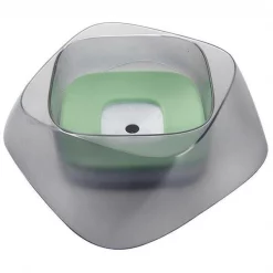 Natural Life Pet Products Pet Life S8GN Hydritate Anti-Puddle Cat & Dog Drinking Water Bowl; Green - One Size