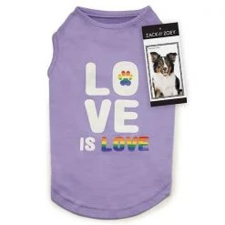 Zack & Zoey UM5710 14 Love is Love UPF 40 Dog Tank; Purple - Small & Medium