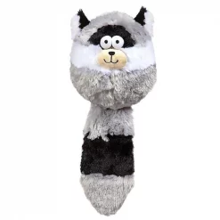 Zanies ZA5209 16 Funny Furry Fatties Dog Toy - Raccoon - One Size