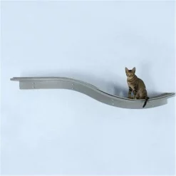 The Refined Feline LOT-BRAN-SK Lotus Branch Cat Shelf; Smoke
