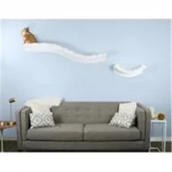 The Refined Feline LOT-BRAN-WH Lotus Branch Cat Shelf; White