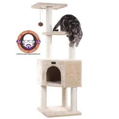 Armarkat A4801 48 in. 3 Levels Cat Tree Tower for Kittens Play; Beige