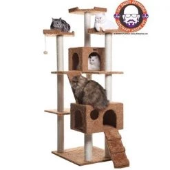 Armarkat A7407 74 in. Multi-Level Cat Tree Large Cat Play Furniture with Sratchhing Posts - Large