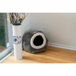 Armarkat C80CSH-MB Gray Velvet Cat Bed