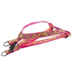Sassy Dog Wear PASSION FLOWER PINK2-H Passion Flowers Pink Dog Harness - Adjusts 15-21 in. - Small