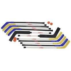 Gameday Rugs 43 in. Junior Floor Hockey Set; Blue & Yellow