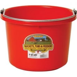 TopDawg 29198 8 qt. Little Giant Plastic Bucket; Red