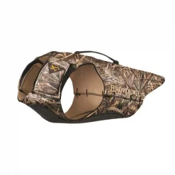 Browning P000005490199 3 mm Hunting Neoprene Realtree Max 5 & Mustard Yellow Dog Vest with Handle - Medium