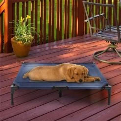 Petmaker 80-PET6085 Portable Raised Cot-Style Elevated Pet Bed; Blue