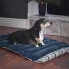 Trademark Poker Petmaker 80-PET5043 24 x 37 in. Roll Up Travel Portable Dog Bed; Blue Stripe
