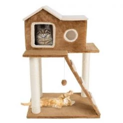 Trademark Poker Petmaker 80-PET6064 3 Tier Cat Tree; Brown