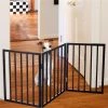 Petmaker 80-62875 24 in. Foldable & Free-Standing Wooden Pet Gate; Dark Brown