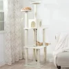 Petmaker 80-0709 6 ft. Sleep & Play Cat Tree; Ivory