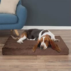 Petmaker 80-PET4014B 37 x 24 x 4 in. Orthopedic Pet Bed Egg Crate & Memory Foam with Washable Cover - Brown