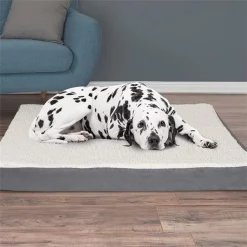 Trademark Poker Petmaker 80-PET5091G Orthopedic Sherpa Top Pet Bed with Memory Foam & Removeable Cover - Gray