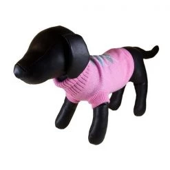 Mansbestfriend Pink Argyle Turtleneck Dog Sweater - Medium