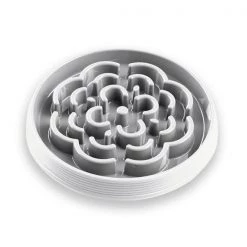 Tarhong PFWSB5130MFW Slow Chow Medallion Large Feeder - White Set of 2