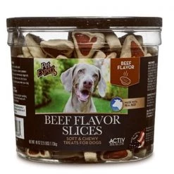 Sunshine Mills 215014 40 oz Tub for Pet Expert Beef Slices Dog Treats