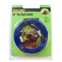 Westminster Pet Products 223852 15 ft. Pet Expert Light Weight Tie-Out Cable for Dogs; Blue