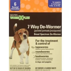 Sergeants Pet Care Products 239164 Worm X Plus 7 Way Dewormer Small Dogs - 6 Count