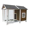 Innovation Pet 242683 Homes & Quackers Duck House; Pond Brown with White Trim
